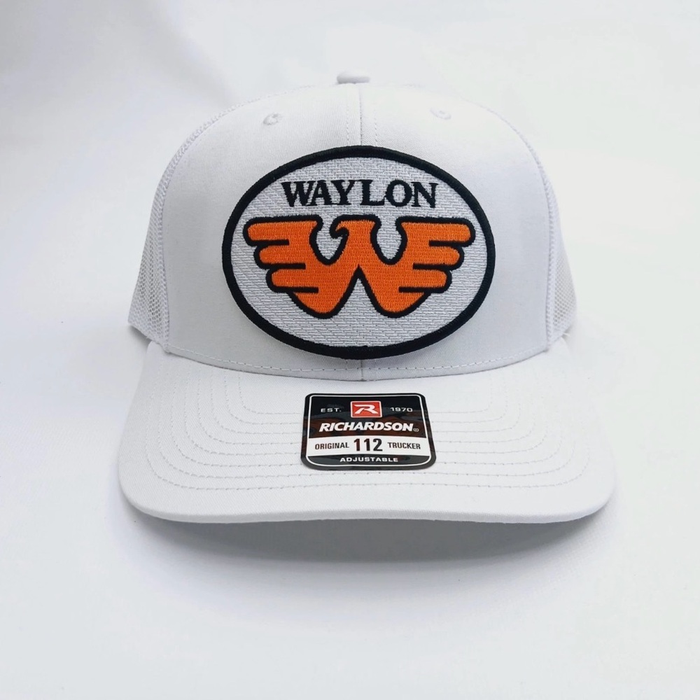 Waylon White and Orange Trucker Hat